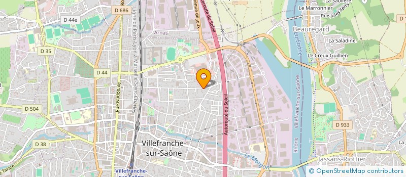 localisation de l'entreprise MADAME JOELLE FERLET  VILLEFRANCHE-SUR-SAONE