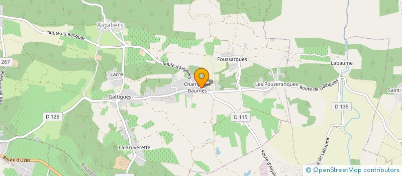 localisation de l'entreprise MADAME JOELLE GARCIA  AIGALIERS