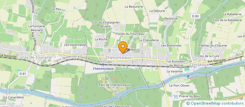 localisation de l'entreprise MADAME JOELLE GARCIA à CHENONCEAUX