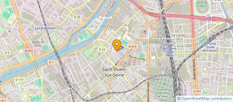 localisation de l'entreprise MADAME JOELLE GUERRA à SAINT-OUEN-SUR-SEINE