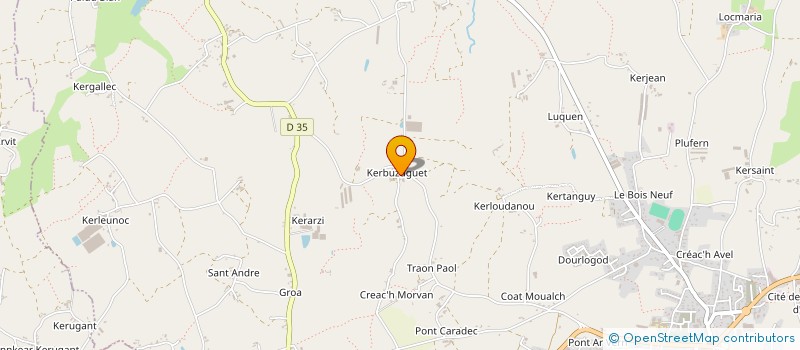 localisation de l'entreprise MADAME JOELLE GUILLEVIC  CLEDER