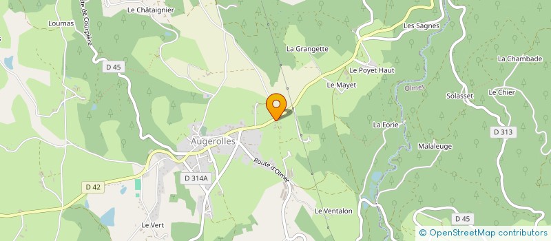 localisation de l'entreprise MADAME JOELLE GUILLOT  AUGEROLLES