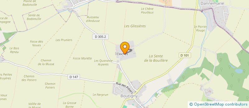 localisation de l'entreprise MADAME JOELLE LAVIGNE à BOUTIGNY-PROUAIS