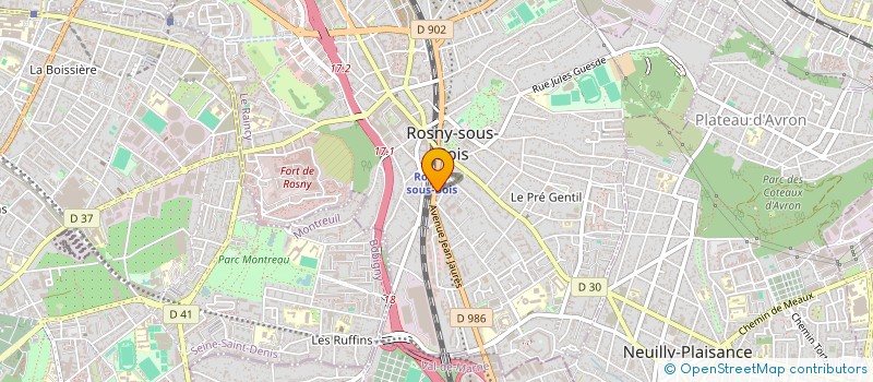 localisation de l'entreprise MADAME JOELLE LEBOUC à ROSNY-SOUS-BOIS