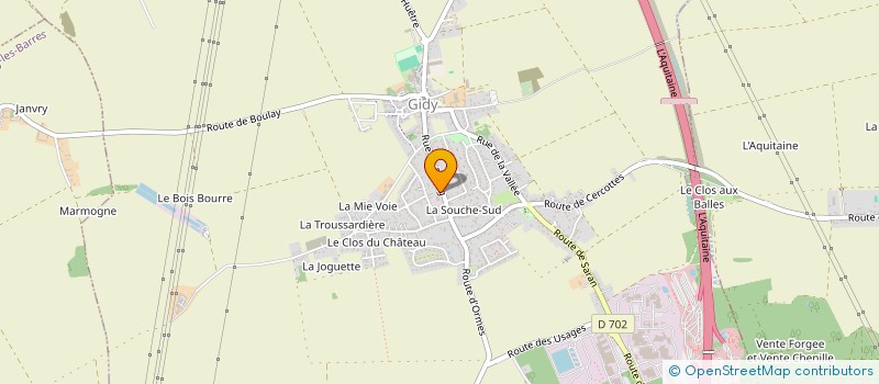 localisation de l'entreprise MADAME JOELLE LECOMTE à GIDY