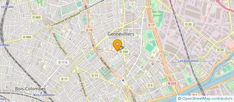 localisation de l'entreprise MADAME JOELLE LIVA RAJARIZAFY à GENNEVILLIERS