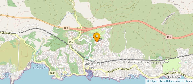 localisation de l'entreprise MADAME JOELLE LOPEZ  SAUSSET-LES-PINS