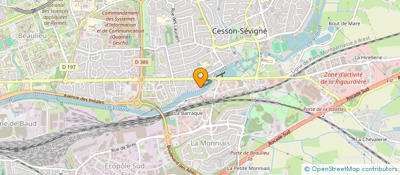 localisation de l'entreprise MADAME JOELLE MARIE SIMONE HERVAULT  CESSON-SEVIGNE