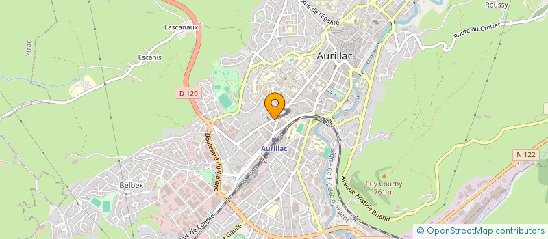 localisation de l'entreprise MADAME JOELLE MAURY-COMBES à AURILLAC