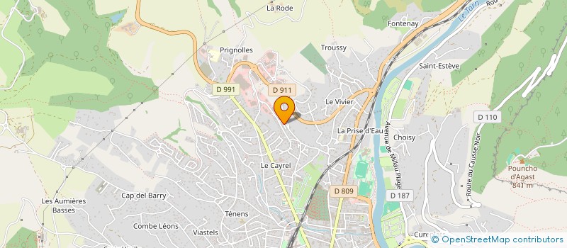 localisation de l'entreprise MADAME JOELLE MORELLON  MILLAU