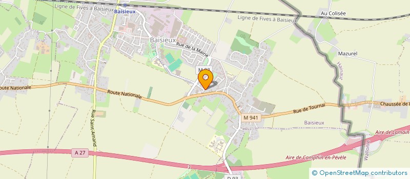 localisation de l'entreprise MADAME JOELLE POUSSIN à BAISIEUX