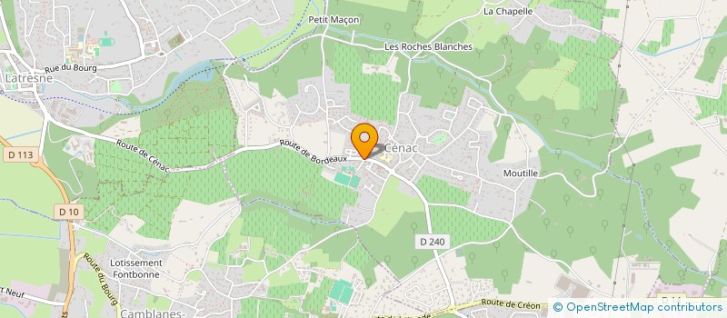 localisation de l'entreprise MADAME JOELLE RABEYROLLES  CENAC