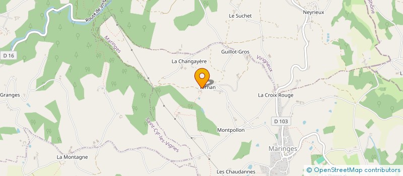 localisation de l'entreprise MADAME JOELLE RAY  MARINGES