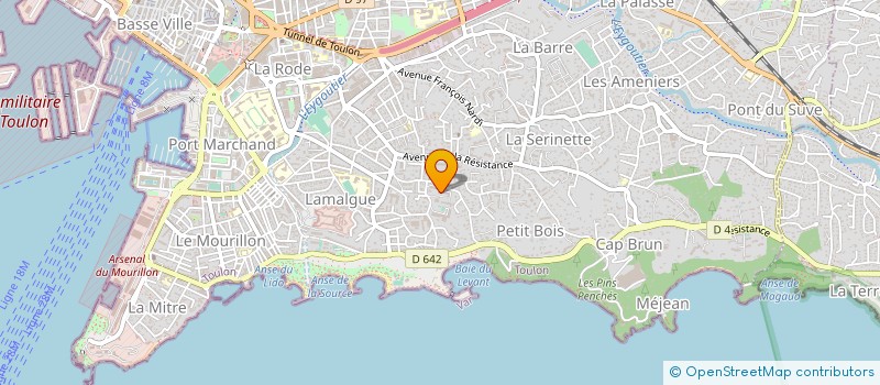 localisation de l'entreprise MADAME JOELLE REYNAUD à TOULON