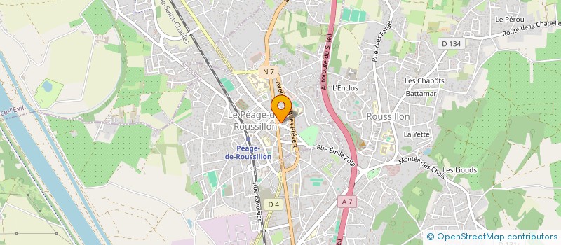 localisation de l'entreprise MADAME JOELLE RIVELON  LE PEAGE-DE-ROUSSILLON