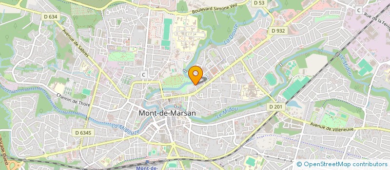 localisation de l'entreprise MADAME JOELLE ROBIN  MONT-DE-MARSAN