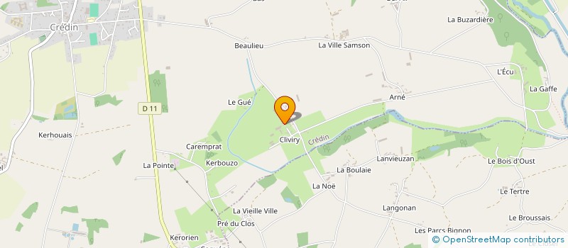 localisation de l'entreprise MADAME JOELLE ROUXEL à CREDIN