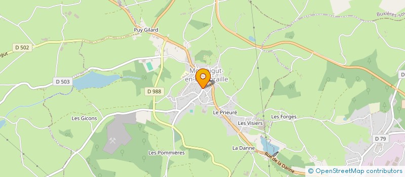 localisation de l'entreprise MADAME JOELLE ROUZOUL  MONTAIGUT-EN-COMBRAILLE