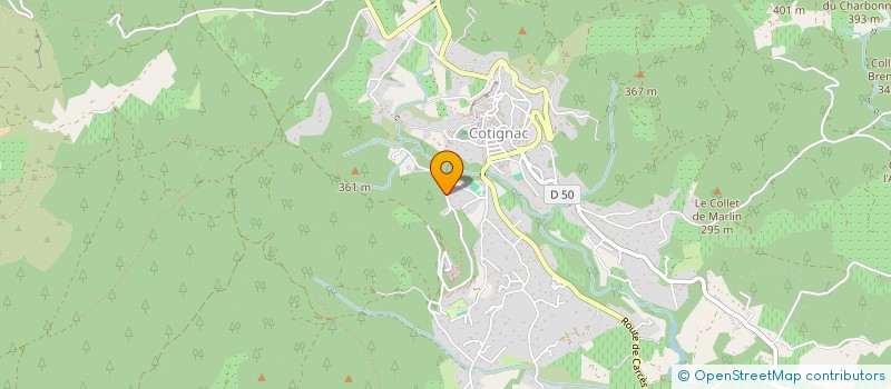 localisation de l'entreprise MADAME JOELLE VERHAEGHE à COTIGNAC