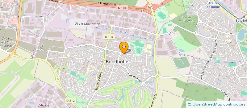 localisation de l'entreprise MADAME JOELLE VIDAL à BONDOUFLE