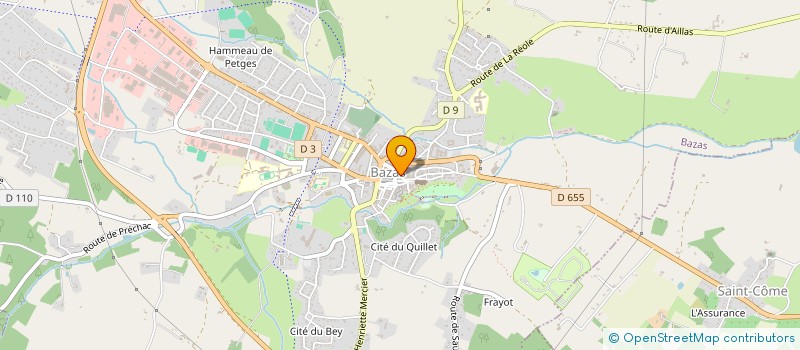 localisation de l'entreprise MADAME JOHANA BERTRAND  BAZAS