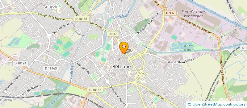 localisation de l'entreprise MADAME JOHANA PINOT  BETHUNE