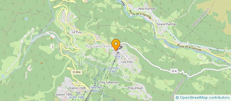 localisation de l'entreprise MADAME JOHANA VOILLAUME  VALLOUISE-PELVOUX