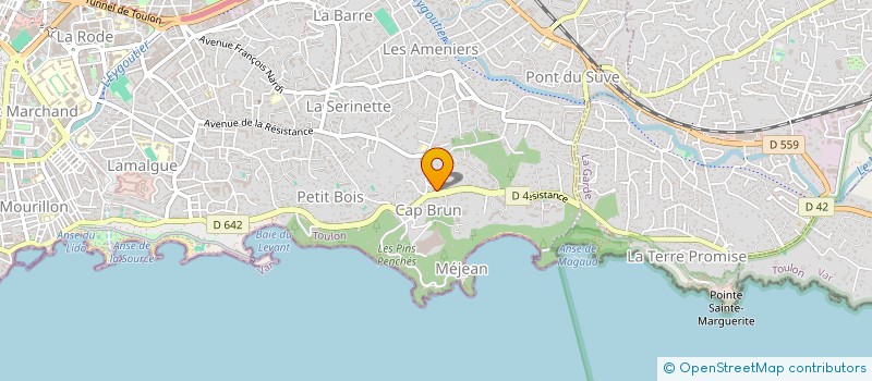 localisation de l'entreprise MADAME JOHANE DUJACQUES  TOULON