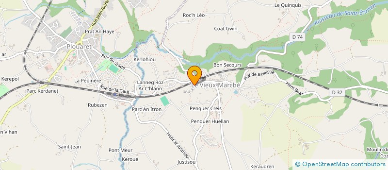 localisation de l'entreprise MADAME JOHANIE LE MEUR  LE VIEUX-MARCHE