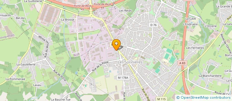 localisation de l'entreprise MADAME JOHANNA BOSSARD  LES SORINIERES