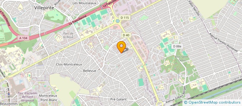 localisation de l'entreprise MADAME JOHANNA BOURRAUX à VILLEPINTE