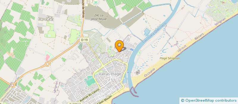 localisation de l'entreprise MADAME JOHANNA DA COSTA  VALRAS-PLAGE