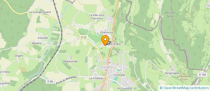 localisation de l'entreprise MADAME JOHANNA LELIEVRE  COLIGNY