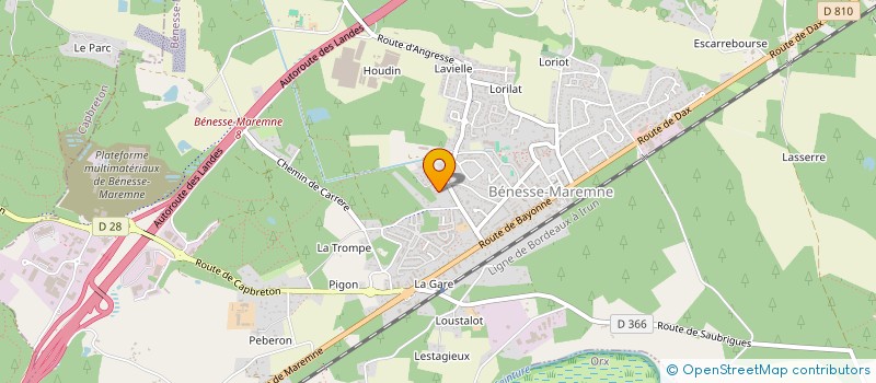 localisation de l'entreprise MADAME JOHANNA VERTUE  BENESSE-MAREMNE