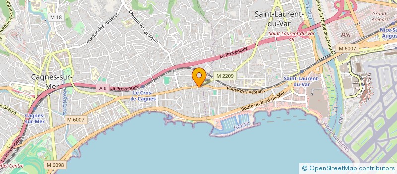 localisation de l'entreprise MADAME JOHANNA WOZNIAK  CAGNES-SUR-MER