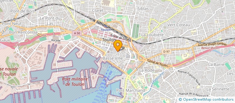 localisation de l'entreprise MADAME JOHANNE BARA  TOULON