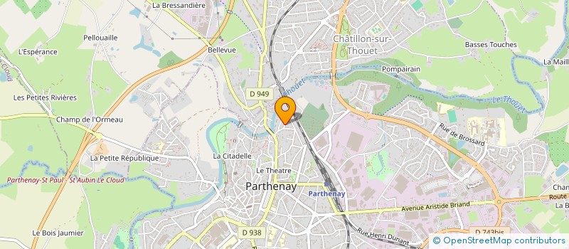 localisation de l'entreprise MADAME JOHANNE GALLON  PARTHENAY