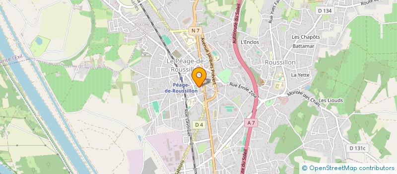 localisation de l'entreprise MADAME JOHANNE JIRODET  LE PEAGE-DE-ROUSSILLON