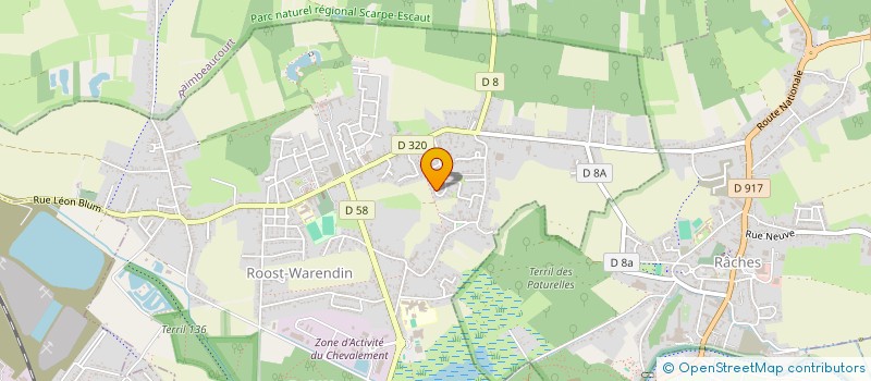 localisation de l'entreprise MADAME JOLELYNE VANDENABEELE à ROOST-WARENDIN