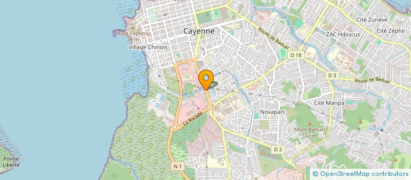 localisation de l'entreprise MADAME JOMARA DA SILVA FERREIRA  CAYENNE