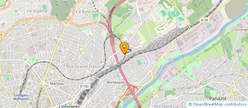 localisation de l'entreprise MADAME JORDANE GARANT à LIMOGES