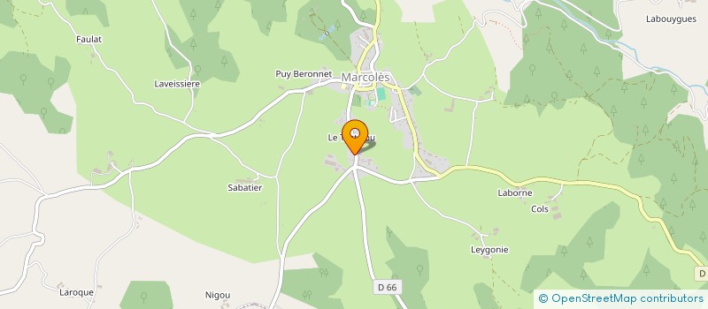 localisation de l'entreprise MADAME JOSEE CANTOURNET à MARCOLES