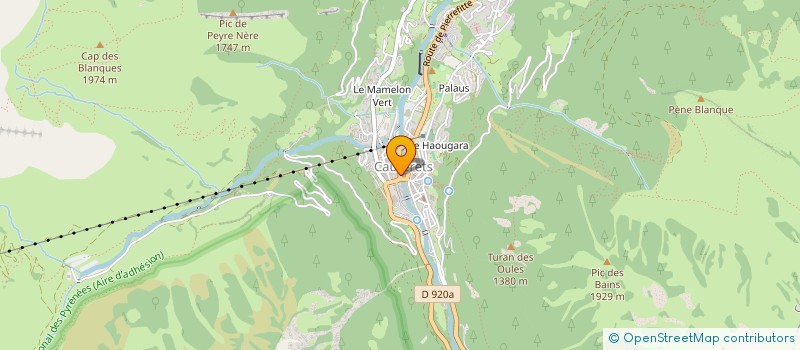localisation de l'entreprise MADAME JOSEE GARNIER DUPRE à CAUTERETS