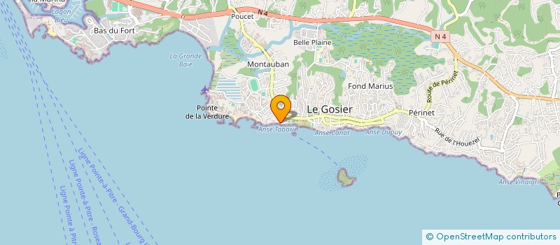 localisation de l'entreprise MADAME JOSELINE WODIE à LE GOSIER