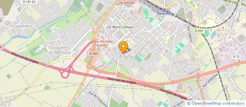 localisation de l'entreprise MADAME JOSEPHINE CUVILLIER à BETHUNE