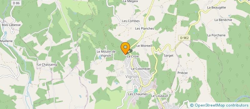 localisation de l'entreprise MADAME JOSEPHINE GAILLARD  VIGNOLS