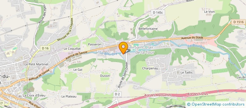 localisation de l'entreprise MADAME JOSEPHINE HUMBERT  SAINT-CLAIR-DE-LA-TOUR