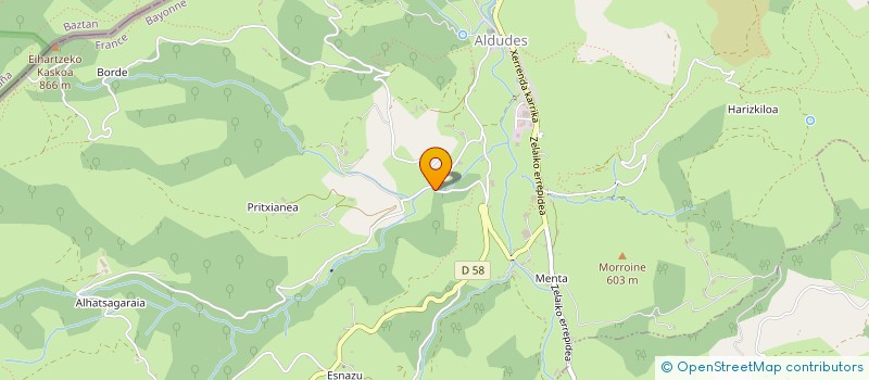 localisation de l'entreprise MADAME JOSEPHINE JUANICOTENA  ALDUDES