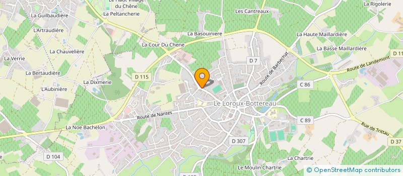 localisation de l'entreprise MADAME JOSEPHINE LIBEAU à LE LOROUX-BOTTEREAU