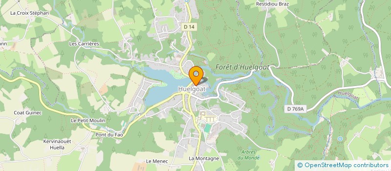 localisation de l'entreprise MADAME JOSEPHINE LOZACH  HUELGOAT